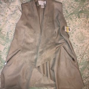 NWT Bar 3 faux leather vest size m